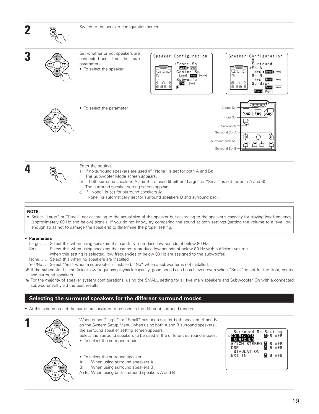 Denon AVR-3801 manual Parameters 