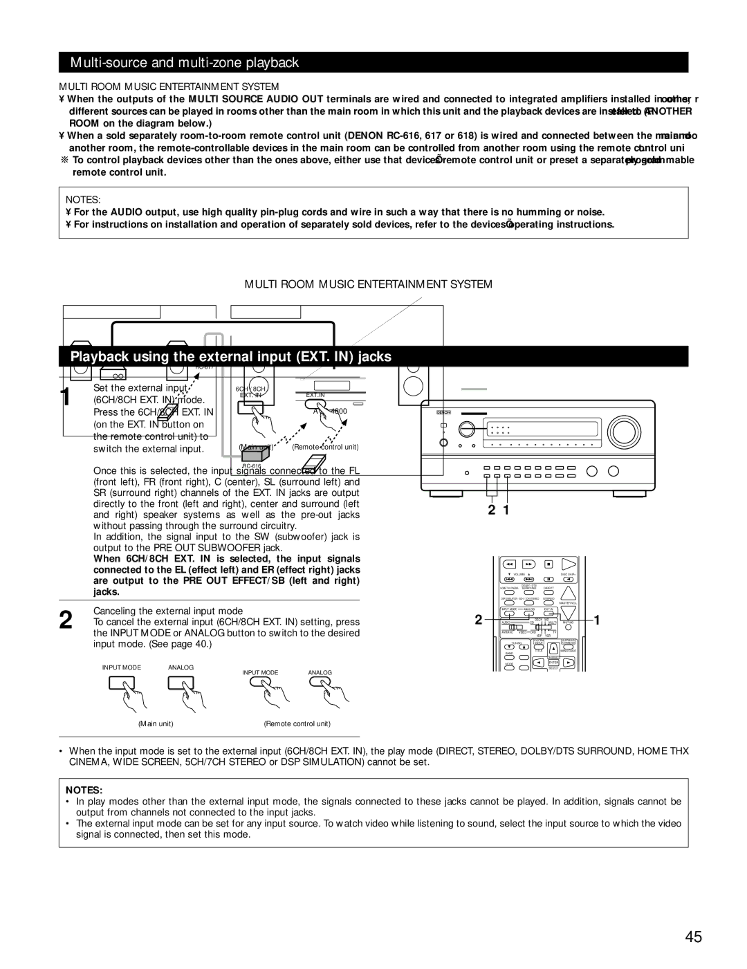 Denon AVR-4800 manual Multi-source and multi-zone playback, Multi Room Music Entertainment System 