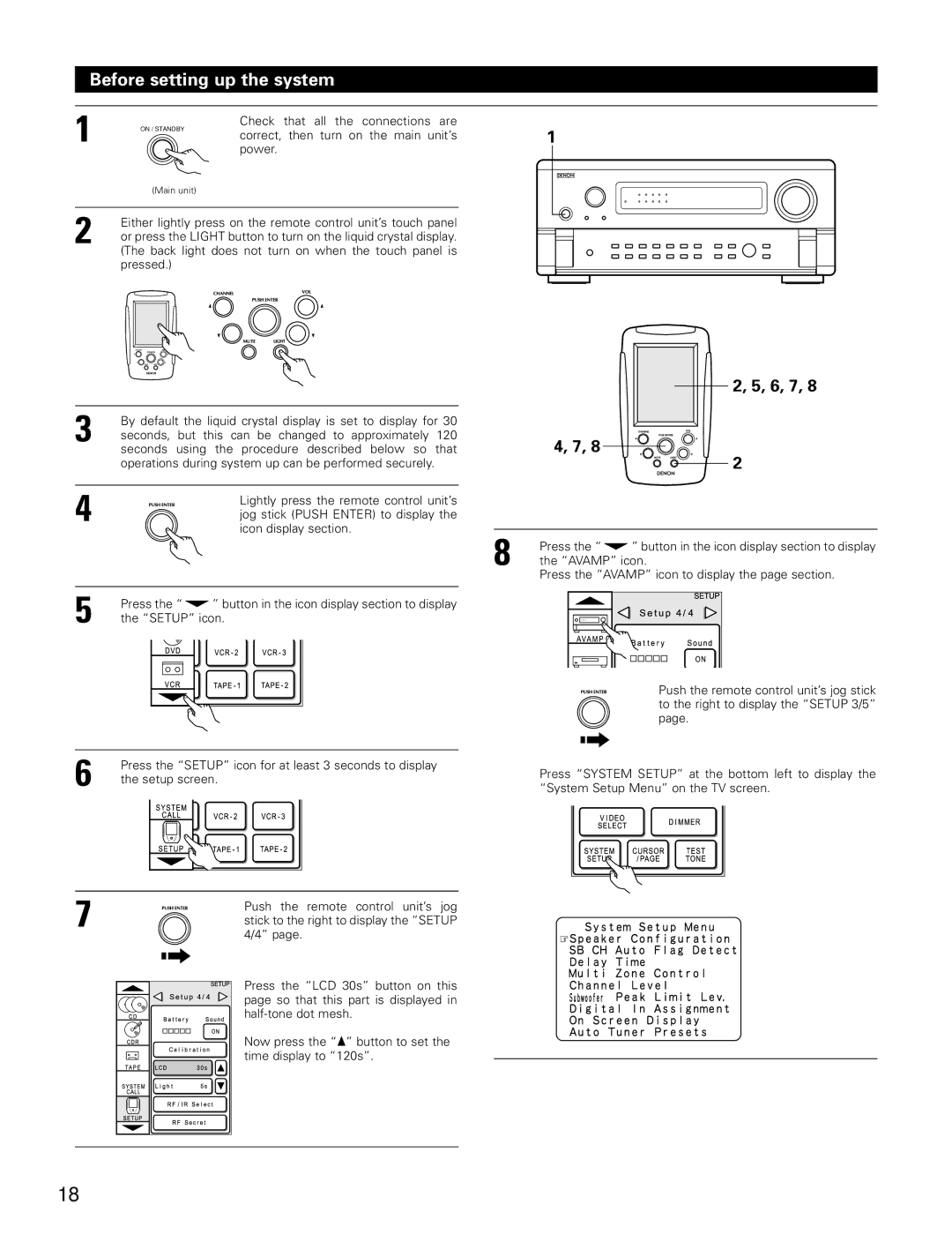 Denon AVR-4802 manual Before setting up the system, 6, 7 