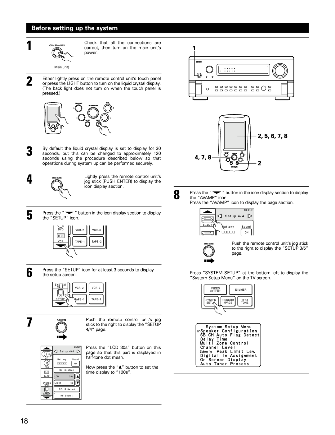 Denon AVR-4802 manual Before setting up the system, 4, 7, 2, 5, 6, 7, 2 