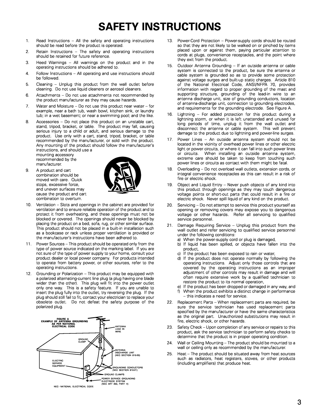 Denon ADV-M51, D-M51DVS, ADVM51 manual Safety Instructions 