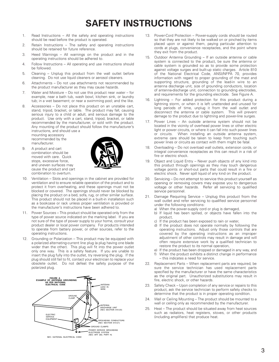 Denon DCM-280 operating instructions Safety Instructions 