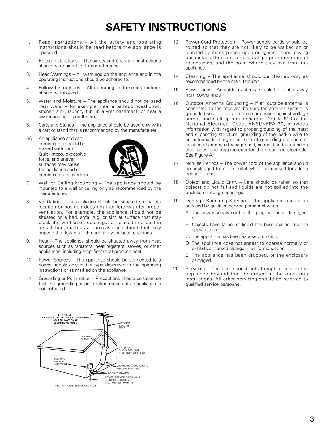 Denon 270, DCM-370 operating instructions Safety Instructions 