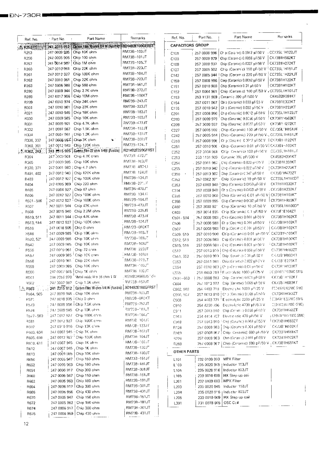 Denon specifications MBIDN-730R 