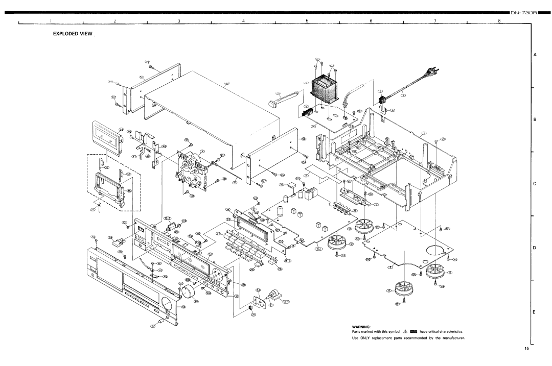 Denon DN-730R specifications Exploded View 