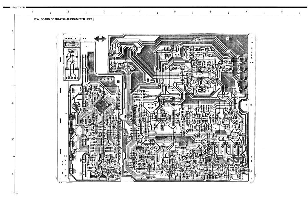 Denon DN-730R specifications Lp.w. Board of GU-2778 AUDIO/METER Unit 