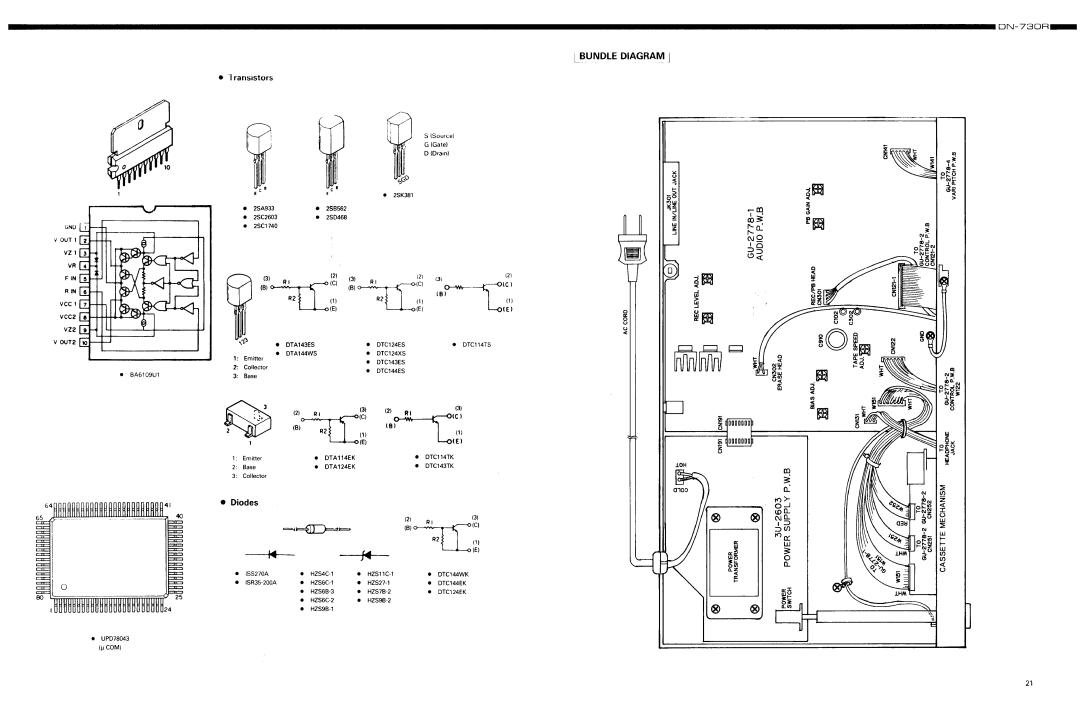 Denon DN-730R specifications Bundle Diagram j, Diodes 