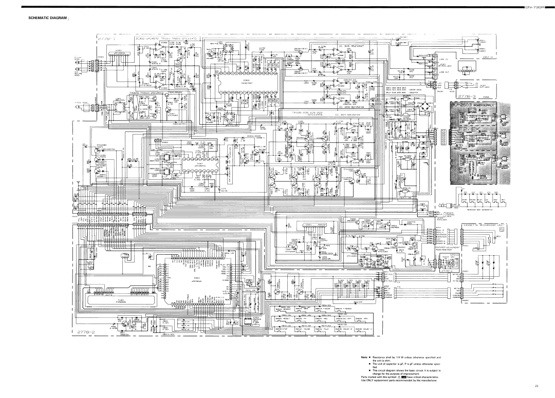 Denon DN-730R specifications Schematic Diagram j, Head 