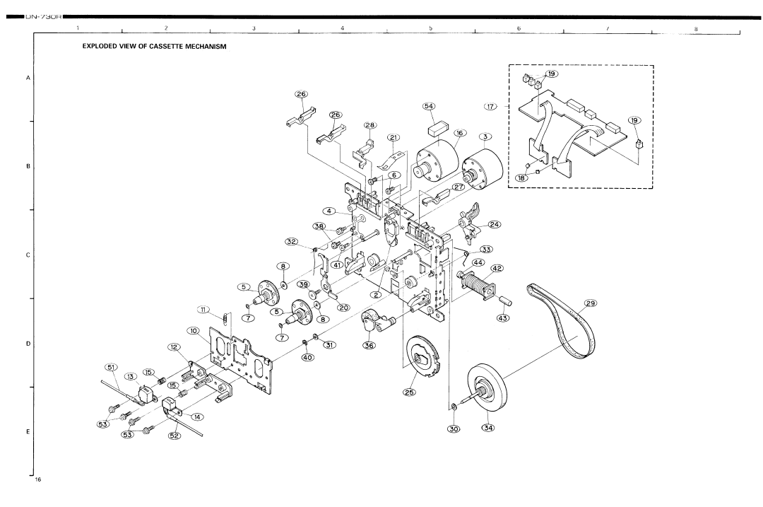 Denon DN-730R specifications Exploded View Of Cassette Mechanism 