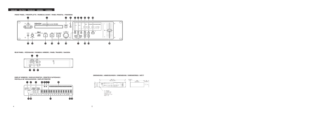 Denon DN-C630 user service U i o 