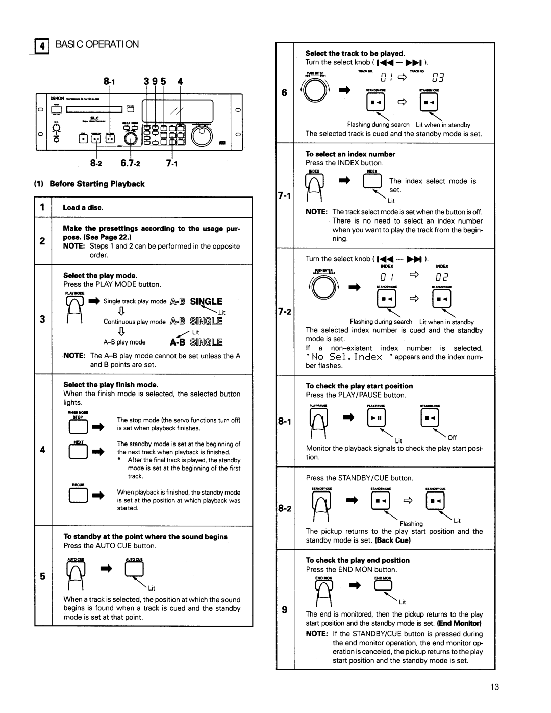 Denon DN-C680 manual Basic Operation 