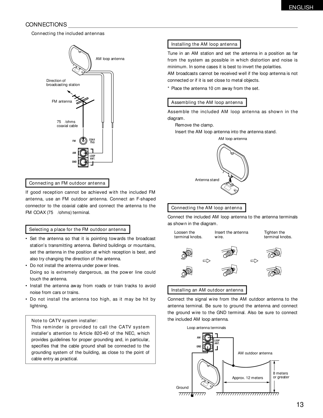 Denon DN-H800 operating instructions Connections 