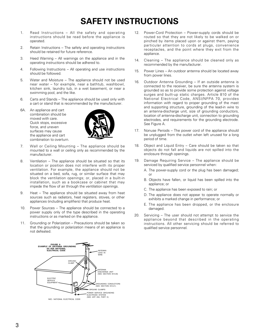 Denon DN-H800 operating instructions Safety Instructions 