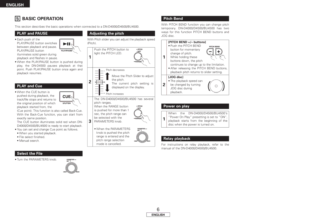 Denon DN-HC4500 manual Basic Operation 