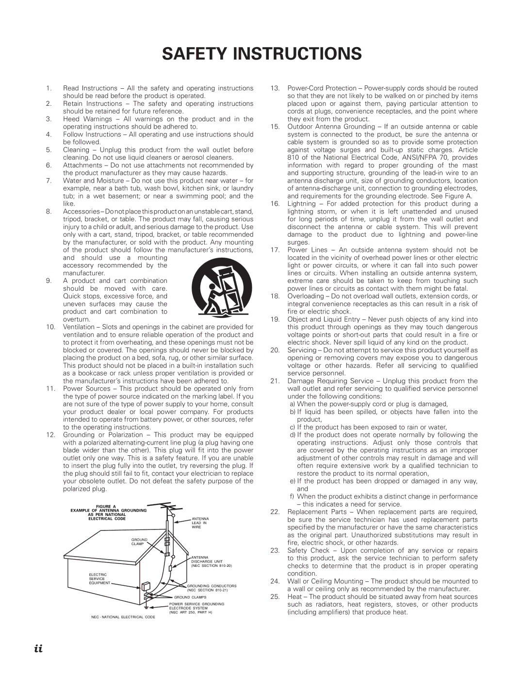 Denon DN-V310, DN-V210 manual Safety Instructions 