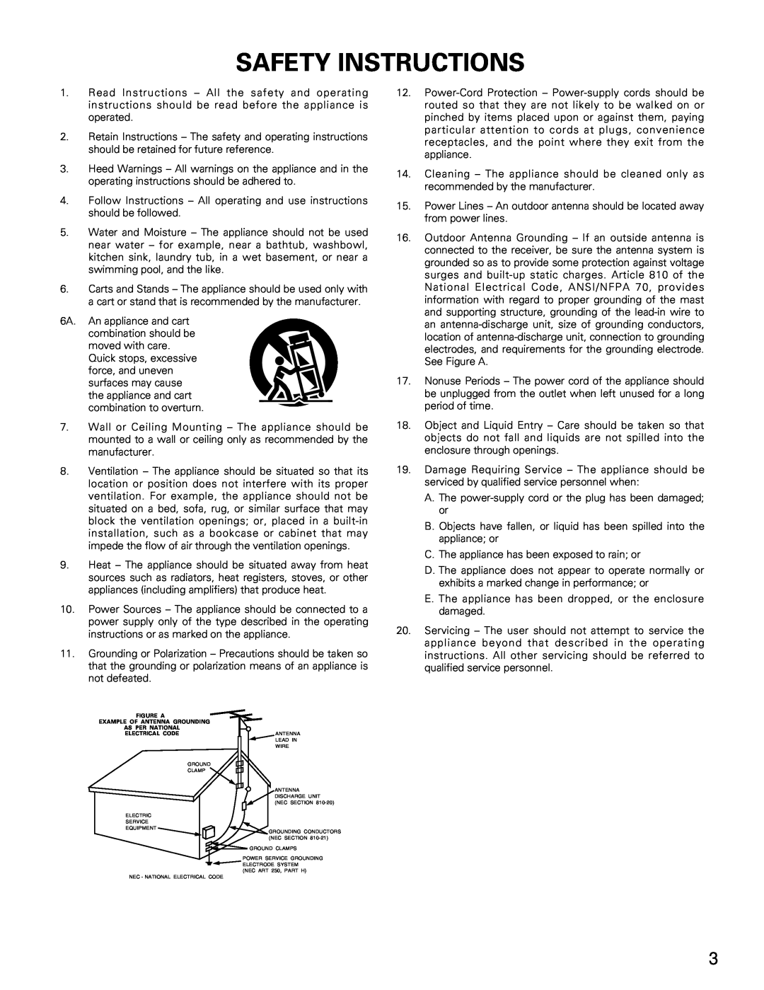 Denon DRA-295 manual Safety Instructions 