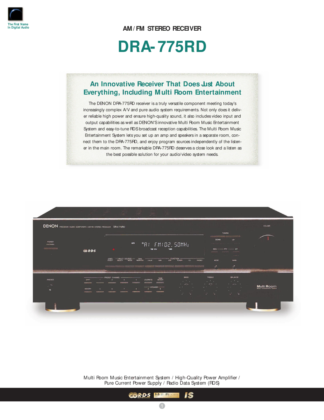 Denon DRA-775RD manual 