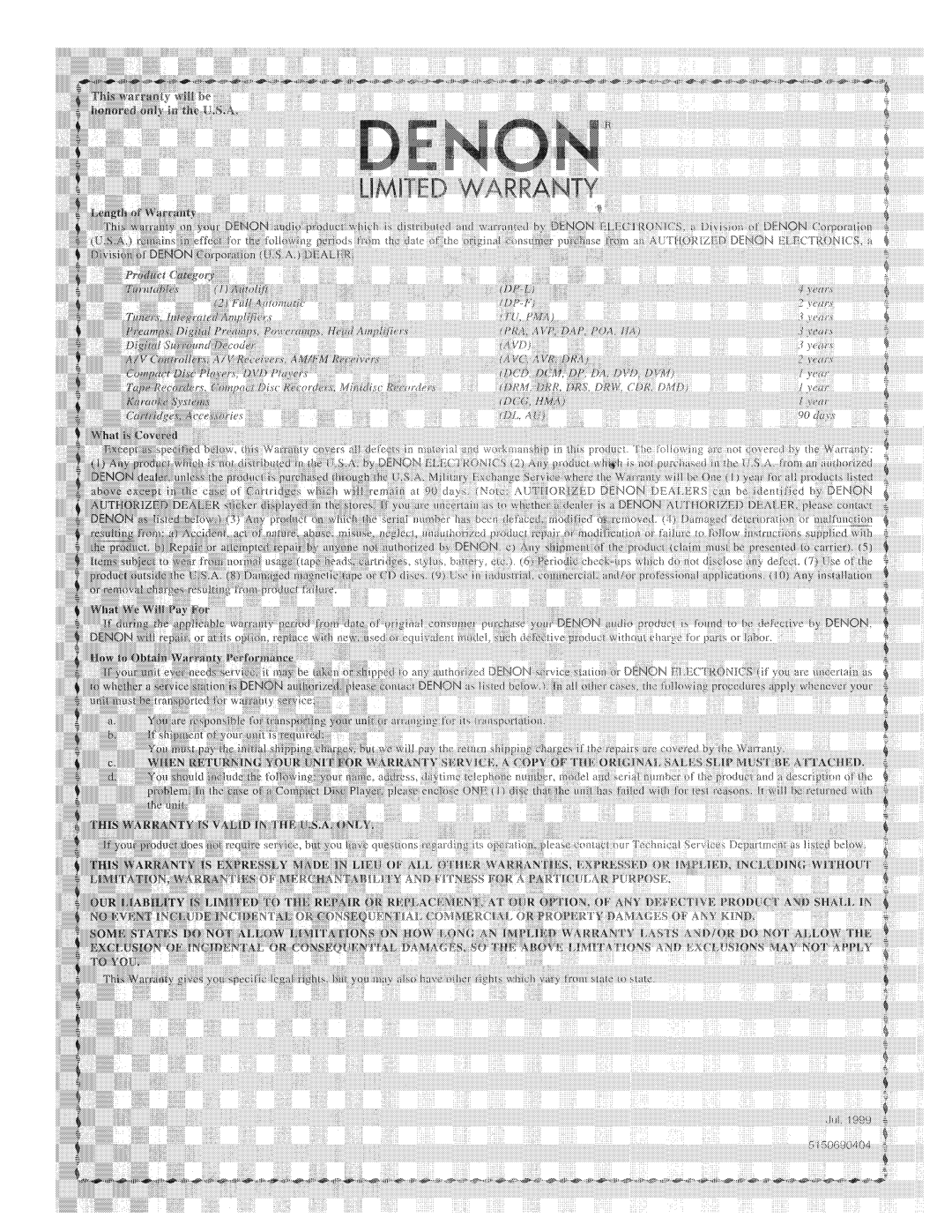 Denon DRM-555 manual 