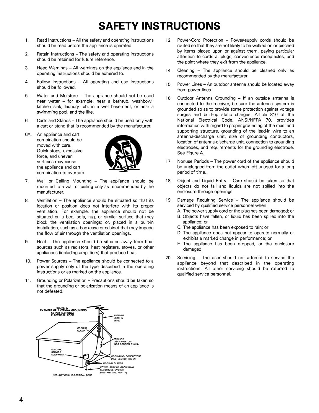 Denon DVD-1000 manual Safety Instructions 