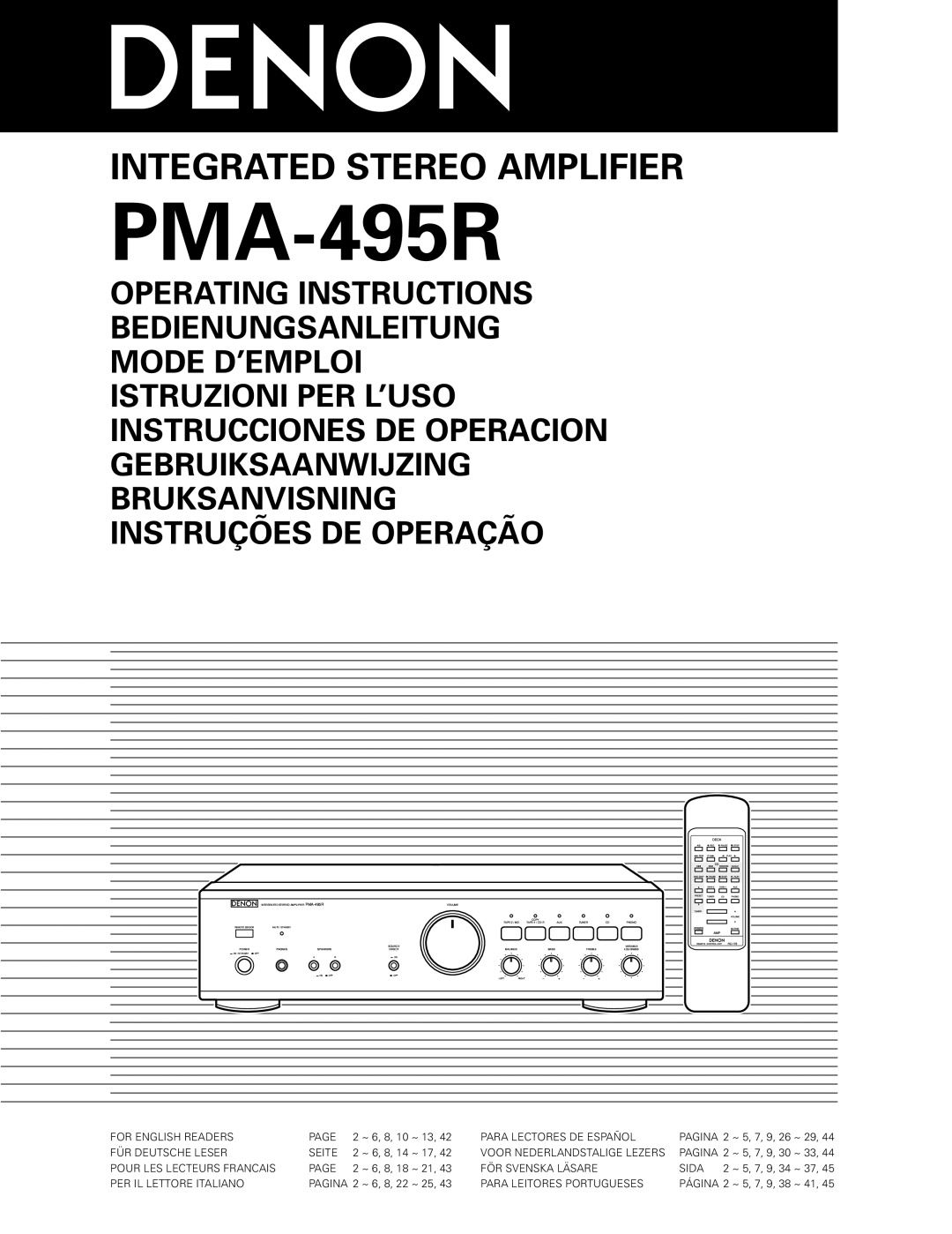 Denon PMA-495R manual 