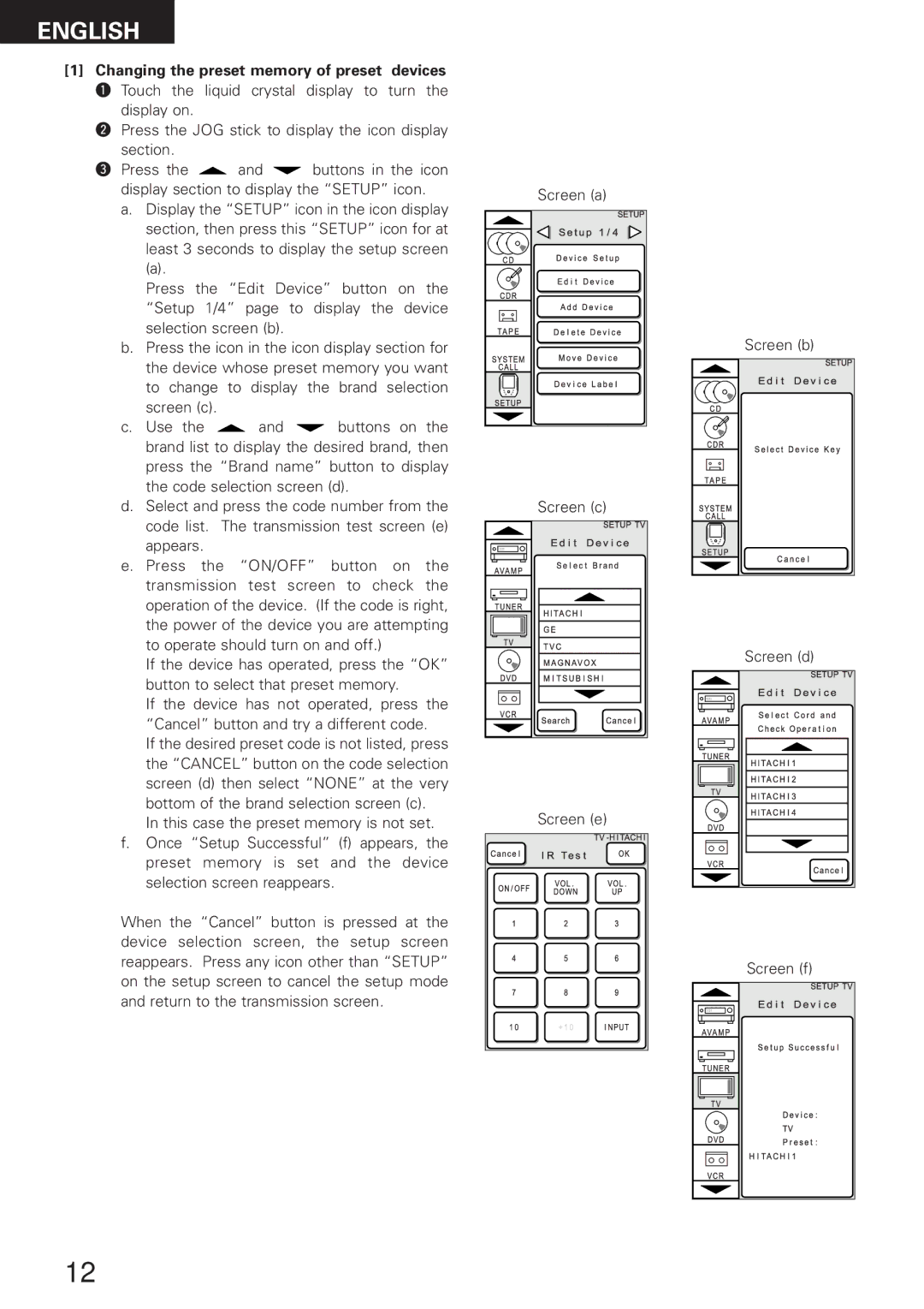 Denon RC-8000 manual English 