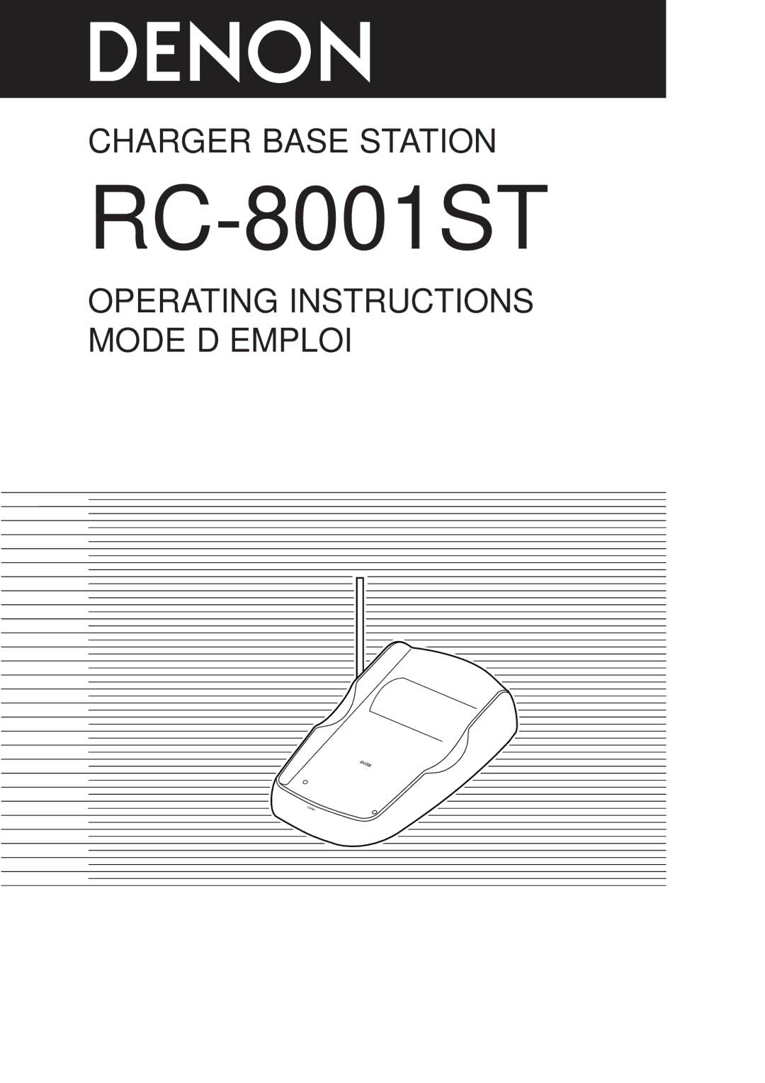 Denon RC-8000 manual RC-8001ST 