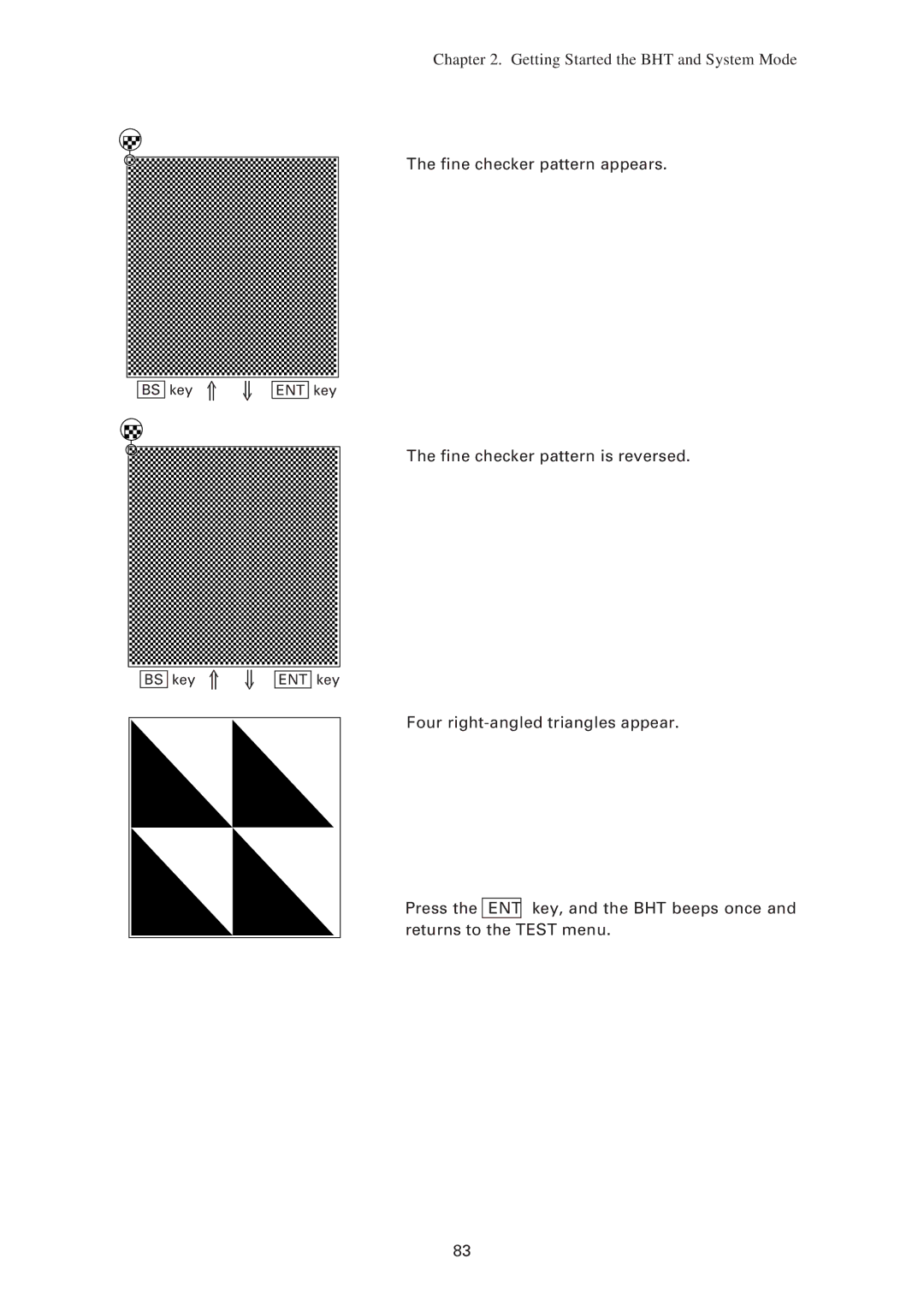 Denso BHT-7500W, BHT-7500S user manual Fine checker pattern appears 