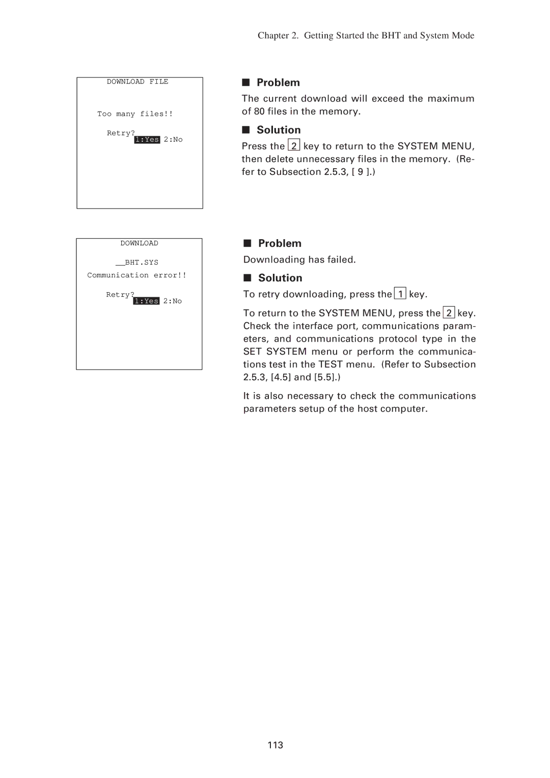 Denso BHT-7500W, BHT-7500S user manual Downloading has failed 