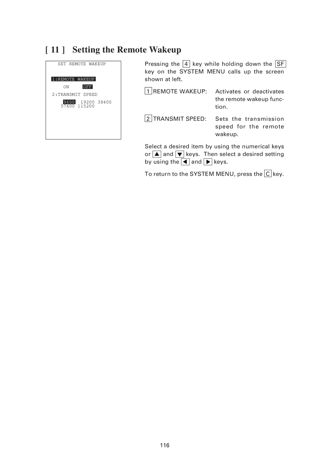 Denso BHT-7500S, BHT-7500W user manual Setting the Remote Wakeup 