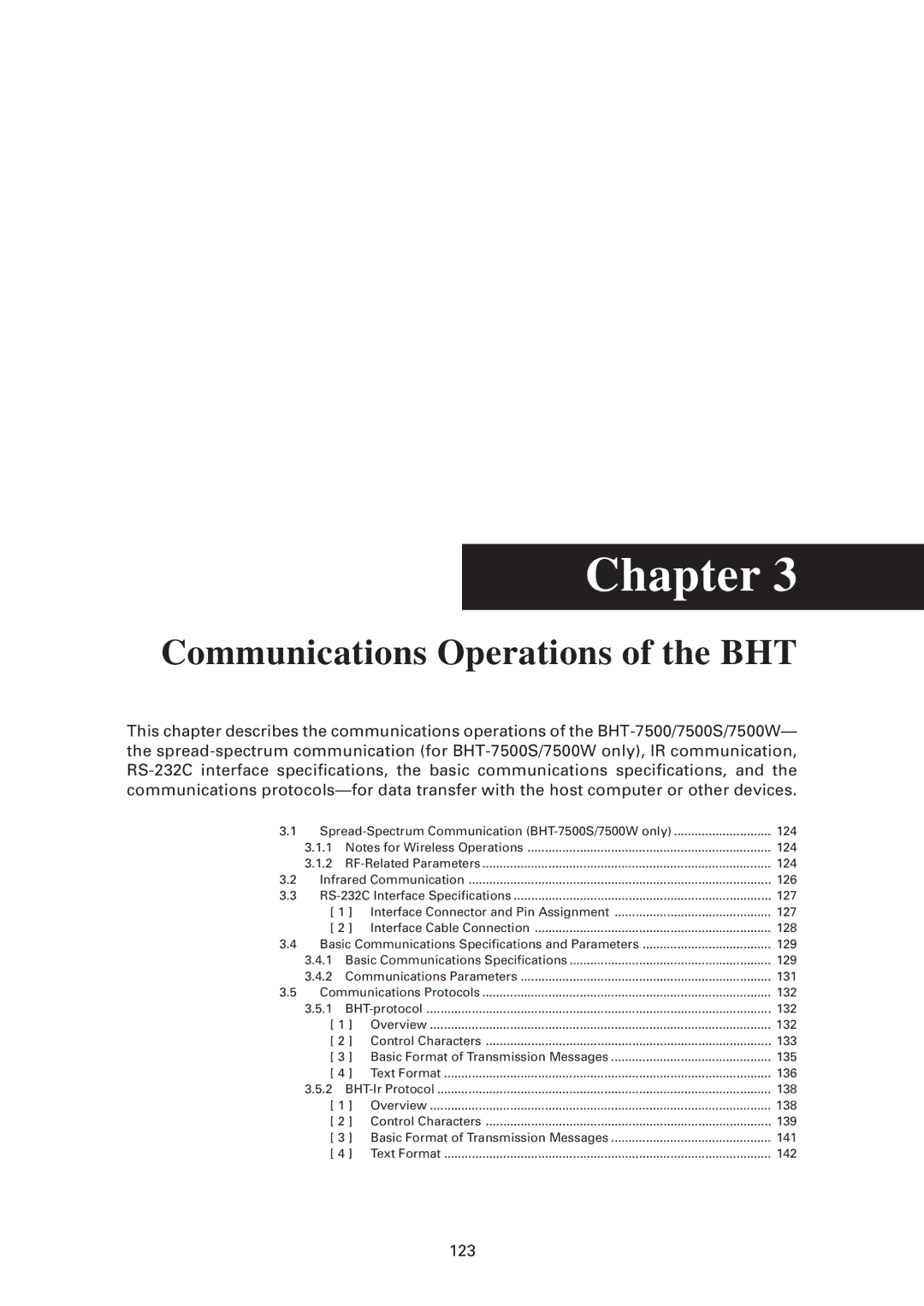 Denso BHT-7500W, BHT-7500S user manual Communications Operations of the BHT 