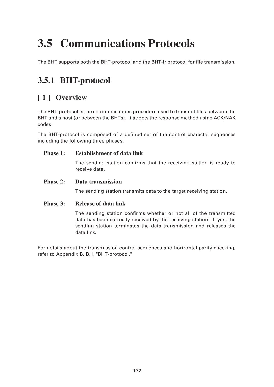 Denso BHT-7500S, BHT-7500W user manual Communications Protocols, BHT-protocol, Overview 