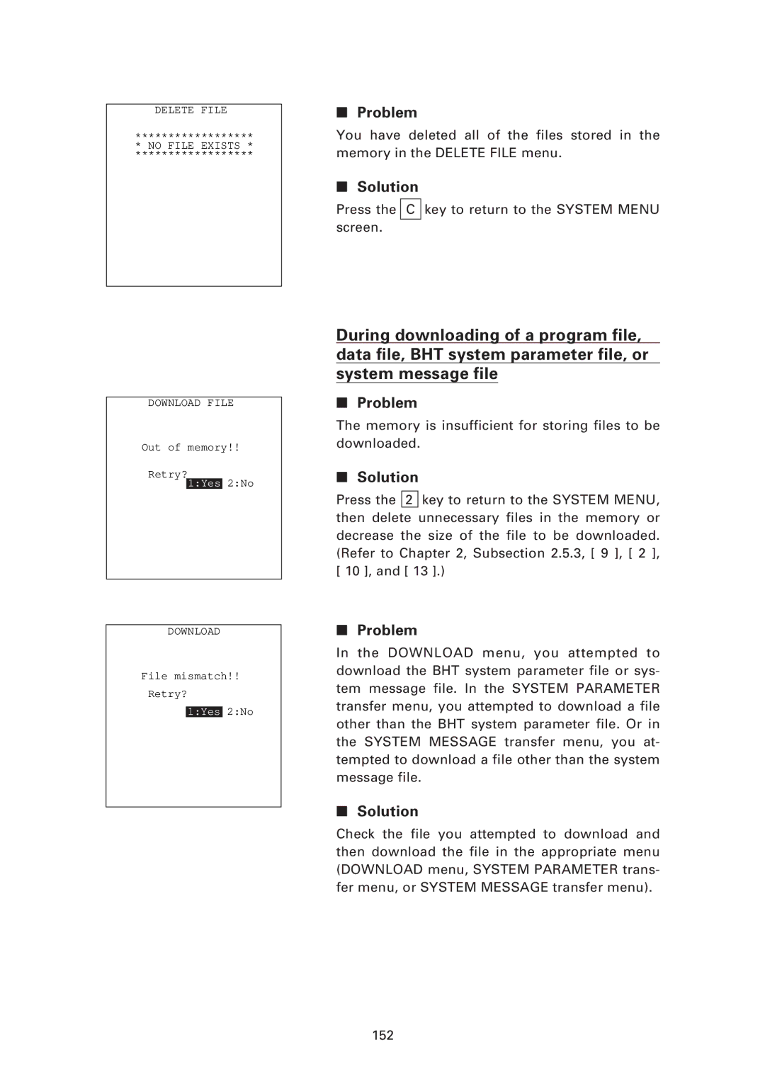 Denso BHT-7500S, BHT-7500W user manual Press the C key to return to the System Menu screen 