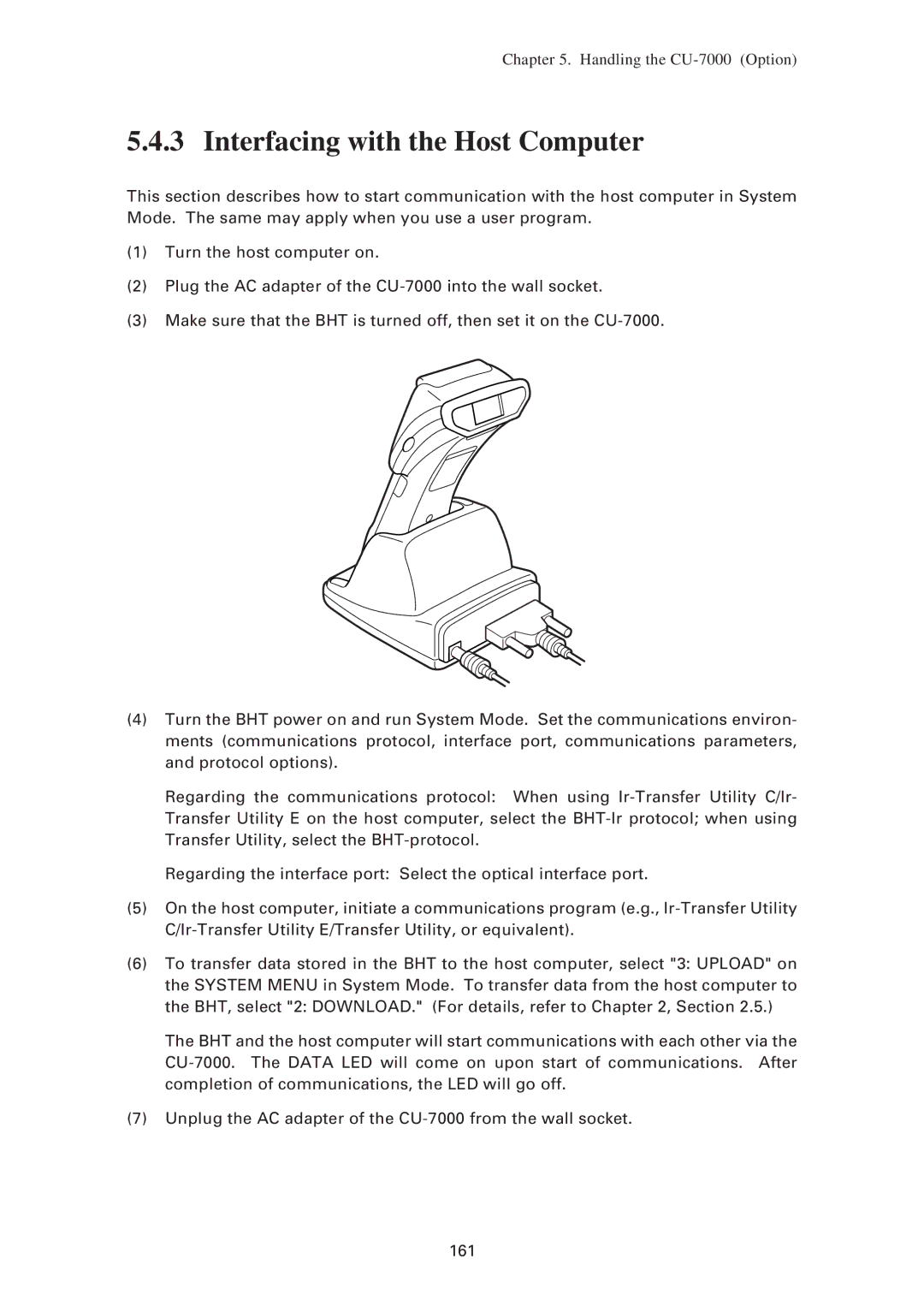 Denso BHT-7500W, BHT-7500S user manual Interfacing with the Host Computer 