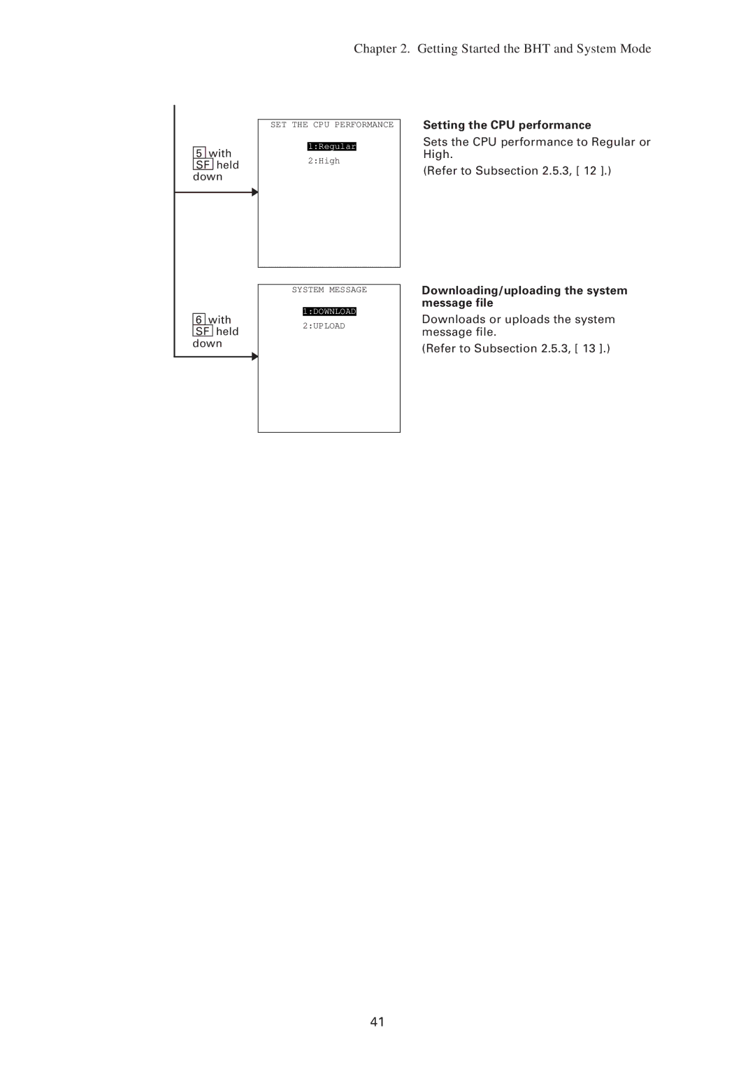 Denso BHT-7500W, BHT-7500S user manual Setting the CPU performance 