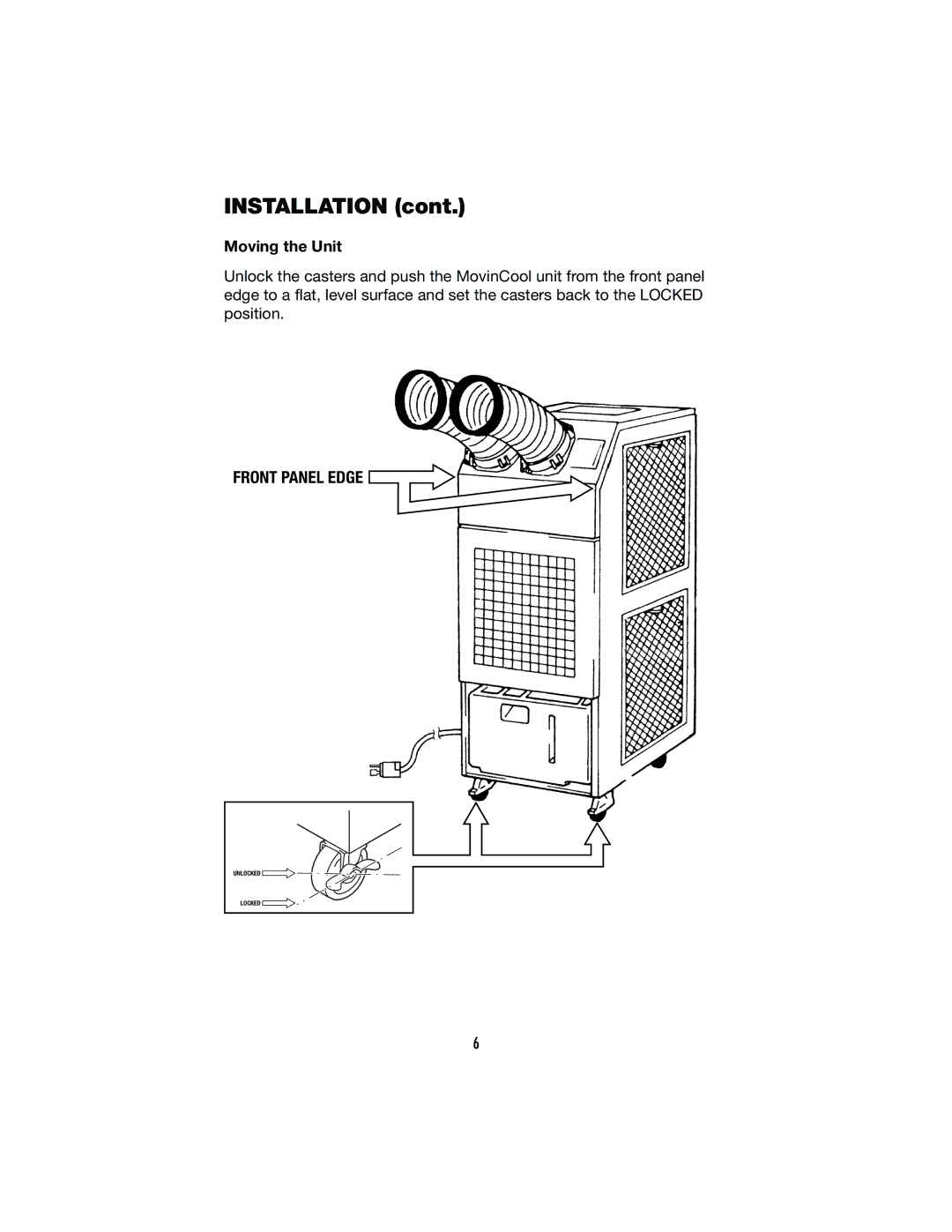 Denso CLASSIC PLUS 26, CLASSIC PLUS 14 operation manual Installation, Moving the Unit 