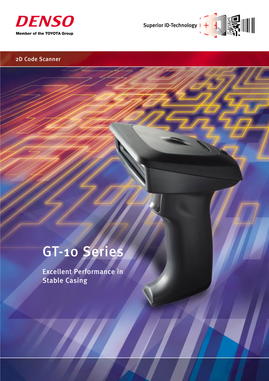 Denso GT-10Q manual GT-10 Series, Excellent Performance in Stable Casing, 2D Code Scanner 