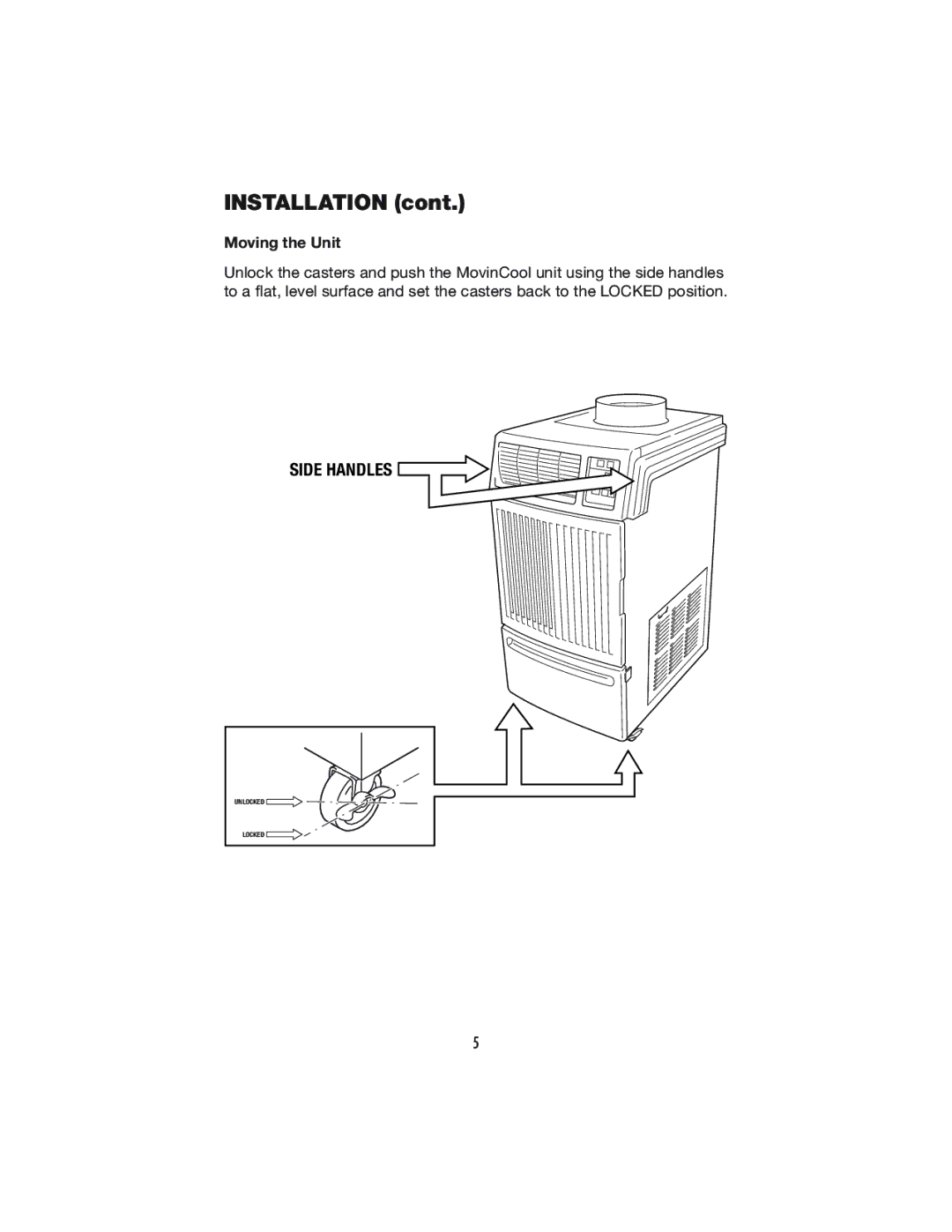 Denso OFFICE PRO 24, OFFICE PRO 12 operation manual Installation, Moving the Unit 