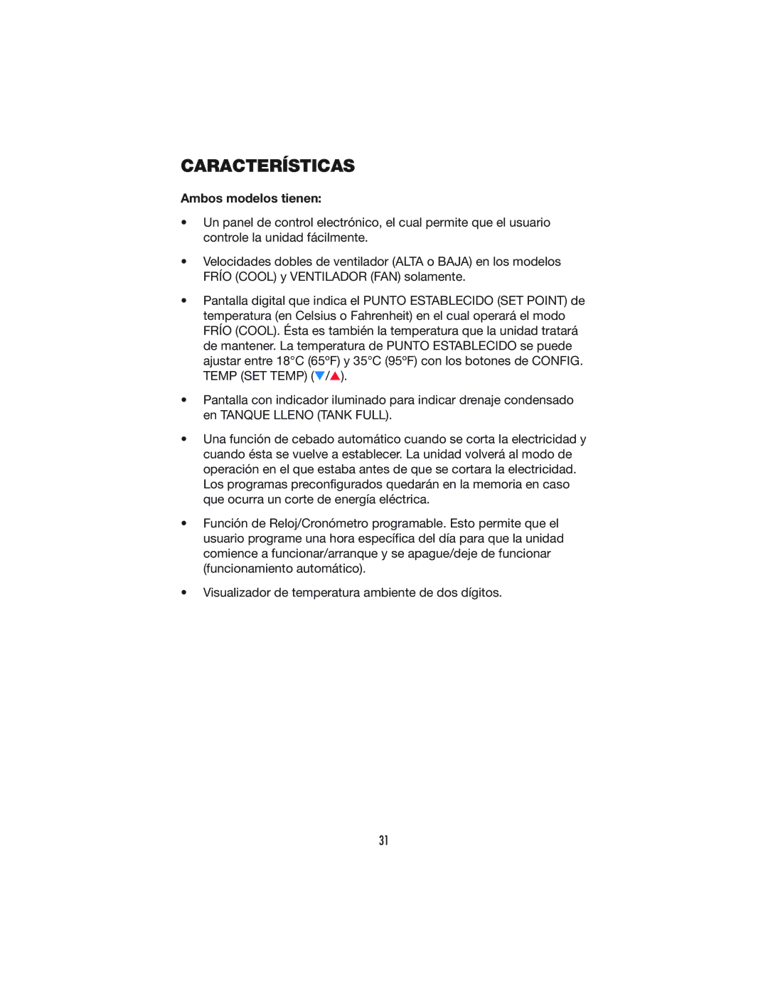 Denso OFFICE PRO 24, OFFICE PRO 12 operation manual Características, Ambos modelos tienen 