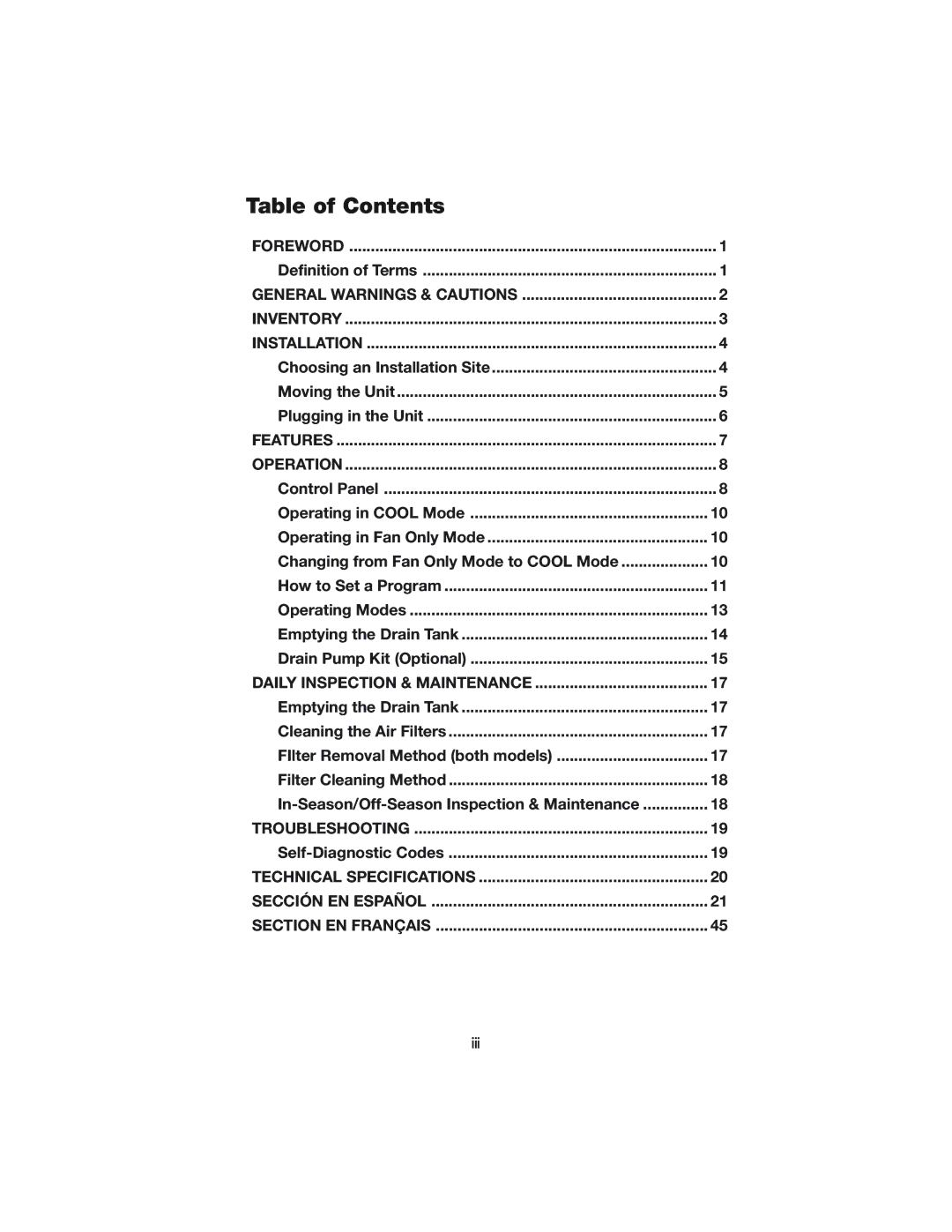 Denso OFFICE PRO 24, OFFICE PRO 12 operation manual Table of Contents 