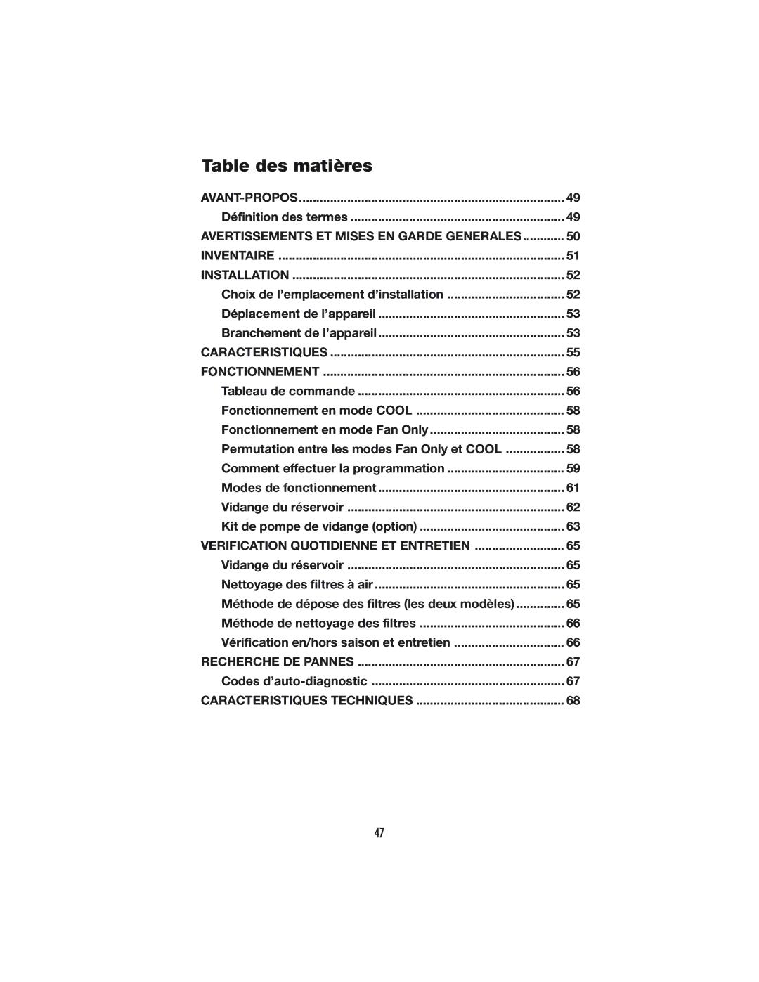 Denso OFFICE PRO 24, OFFICE PRO 12 Table des matières, Définition des termes, Avertissements ET Mises EN Garde Generales 