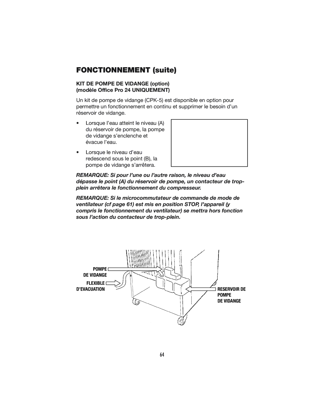 Denso OFFICE PRO 12, OFFICE PRO 24 operation manual Fonctionnement suite 