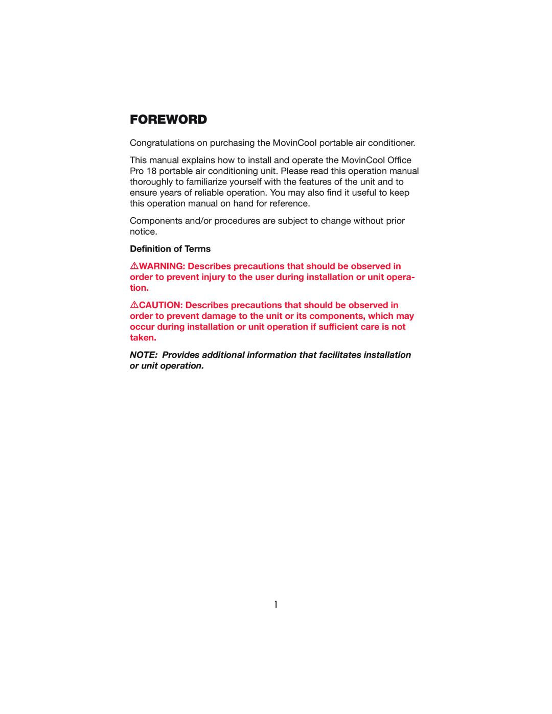 Denso PRO 18 operation manual Foreword, Definition of Terms 
