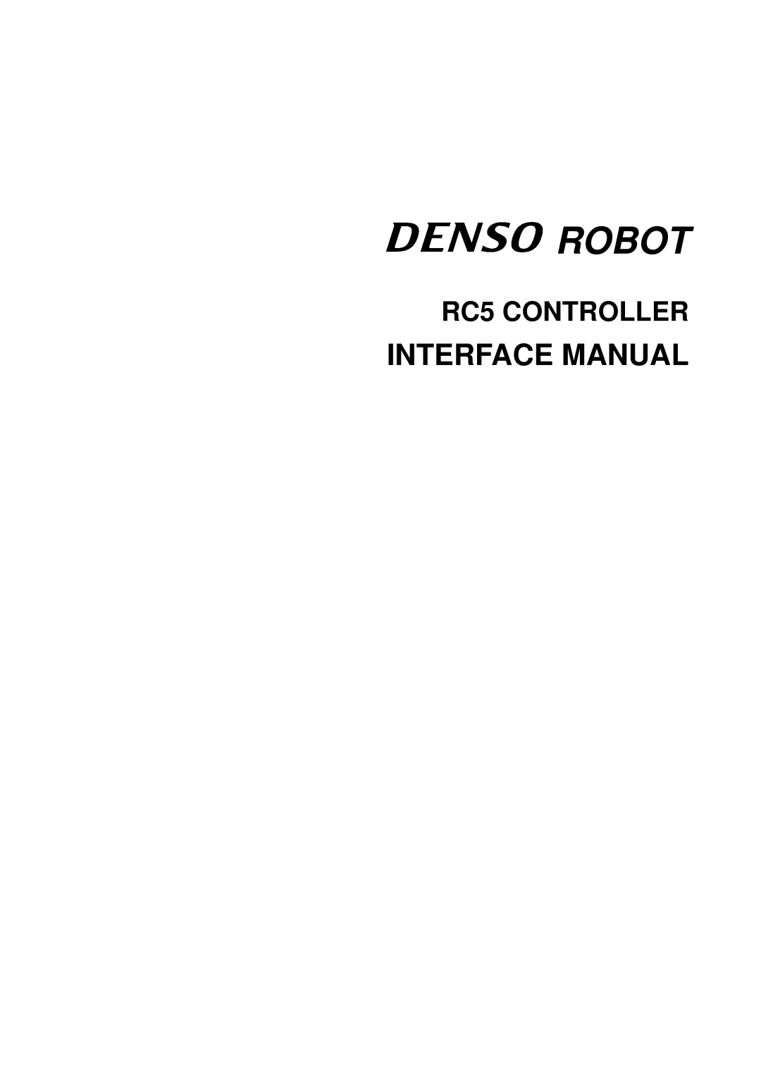 Denso RC5 manual Robot 