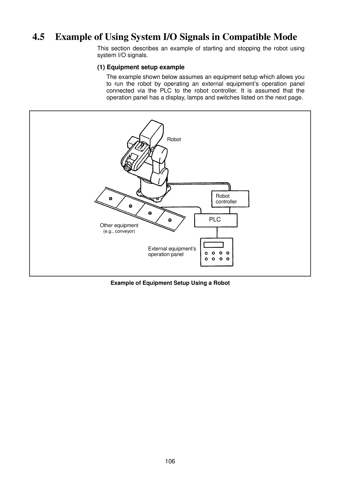 Denso RC5 manual Example of Using System I/O Signals in Compatible Mode, 106 