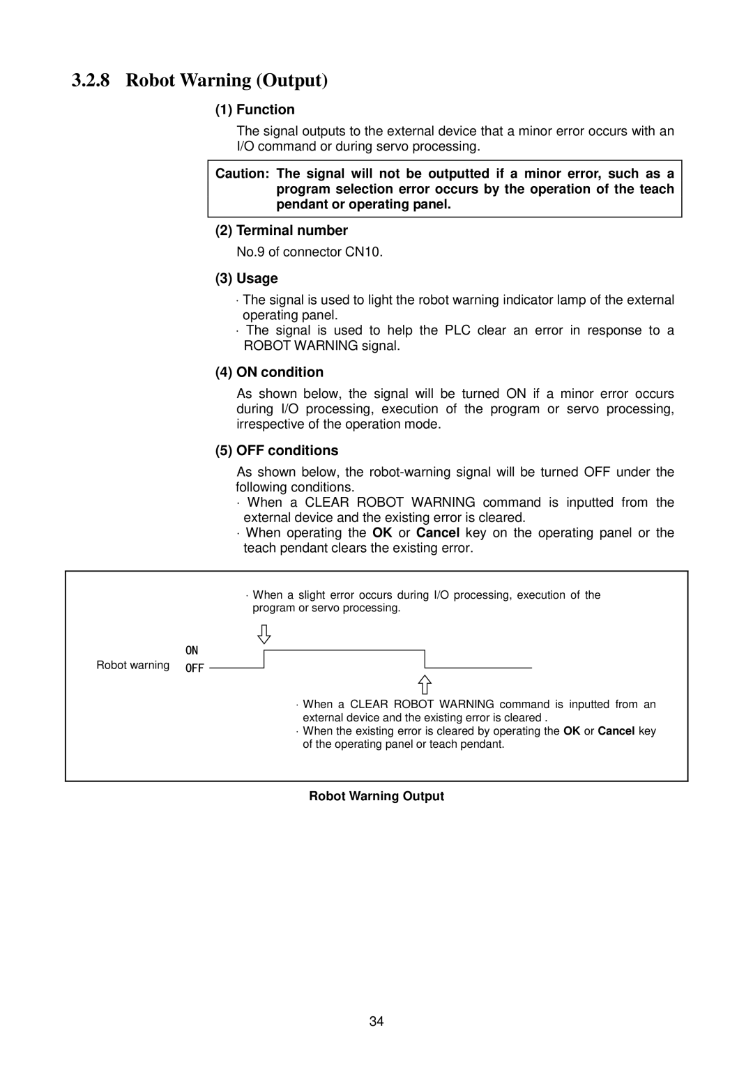 Denso RC5 manual Robot Warning Output 