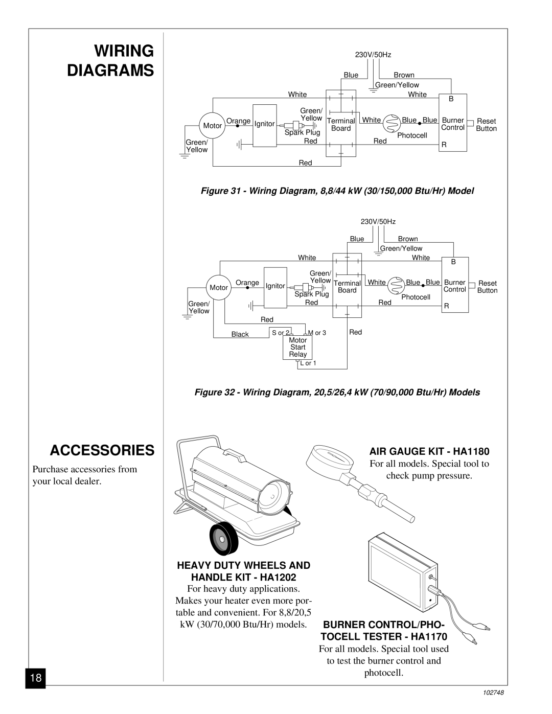 Desa 000) 20, 000) 26 owner manual Wiring Diagrams, Accessories 