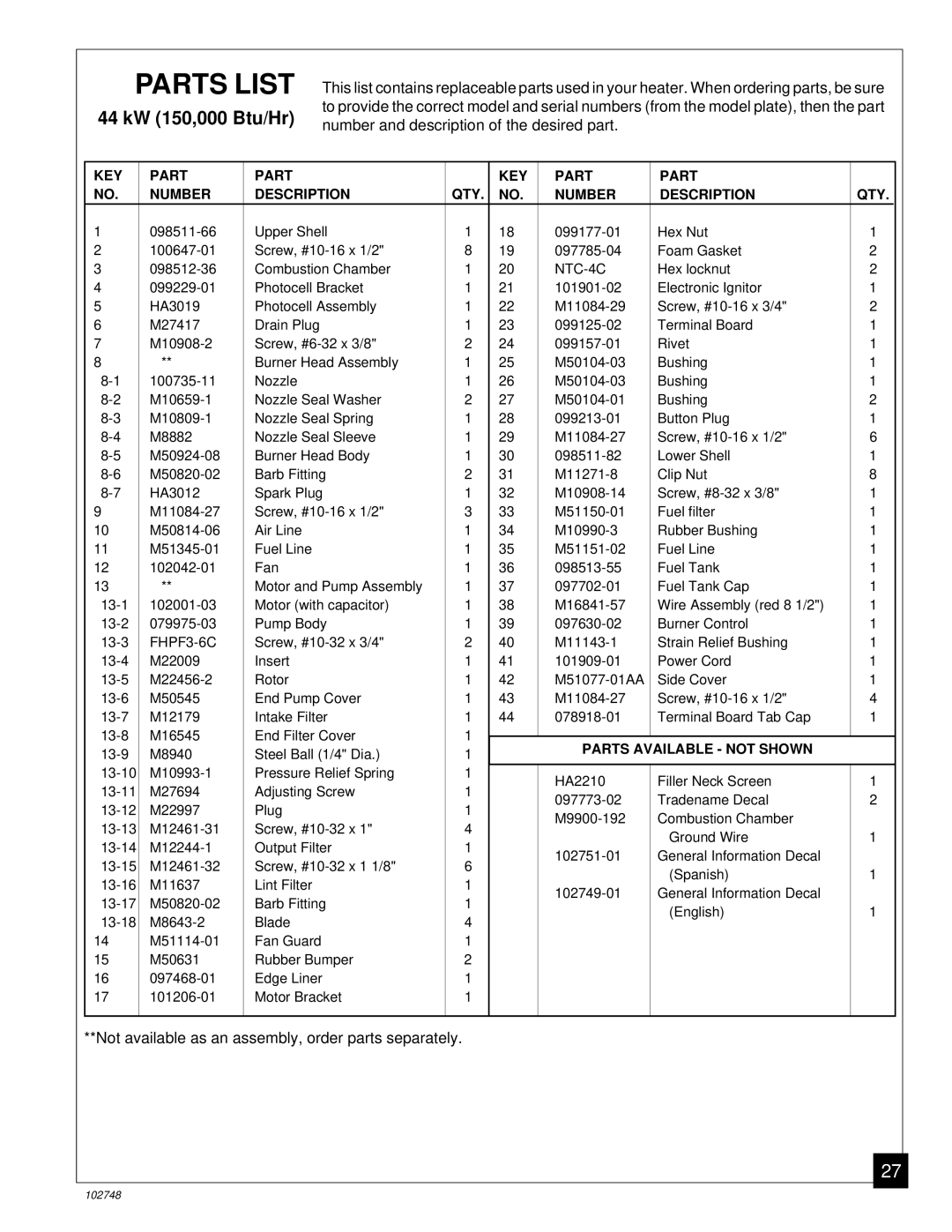 Desa 000) 26, 000) 20 owner manual FHPF3-6C 