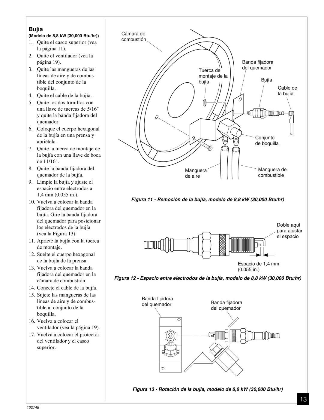 Desa 000) 26, 000) 20 owner manual Bujía 