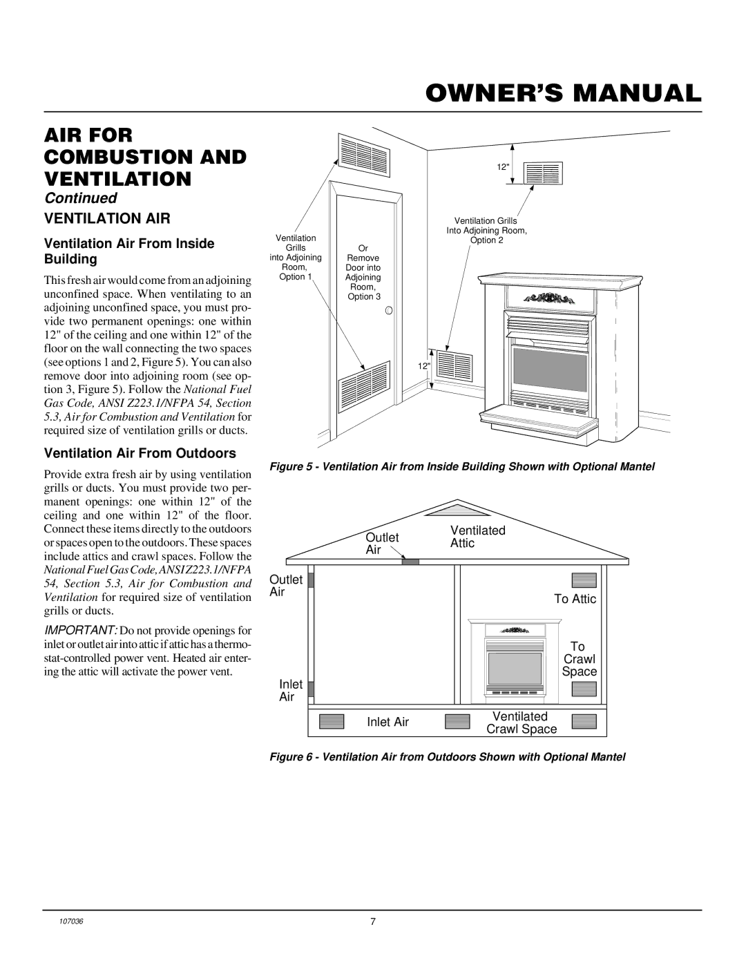 Desa CGCFTP 14, 000 to 26 Ventilation AIR, Ventilation Air From Inside Building, Ventilation Air From Outdoors 