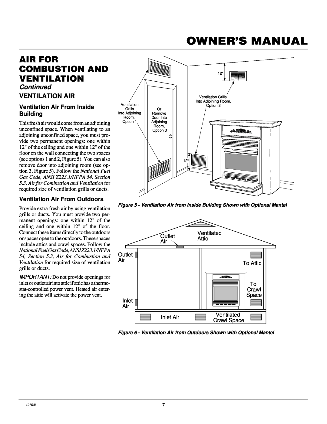 Desa CGCFTP 14 Ventilation Air From Inside Building, Ventilation Air From Outdoors, To Attic, Ventilated, Crawl Space 